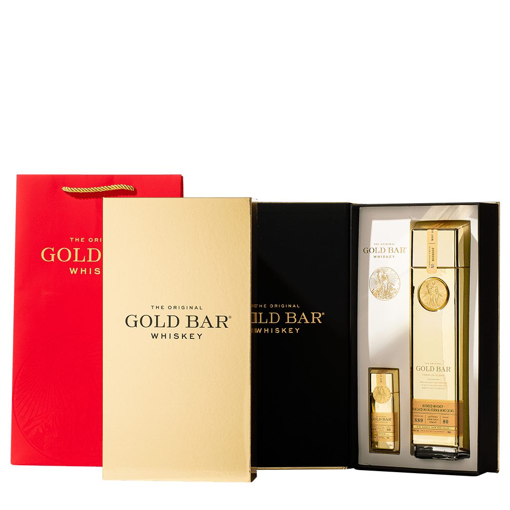 美金條納帕谷紅酒桶威士忌 禮盒 || The Original Gold Bar Whiskey Limited Gift Set